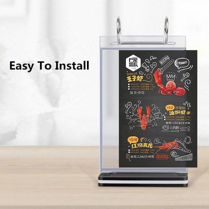 

Stand Menu Akrilik A4 Rak Menu Akrilik Acrylic Menu Stand Tempat Menu len13