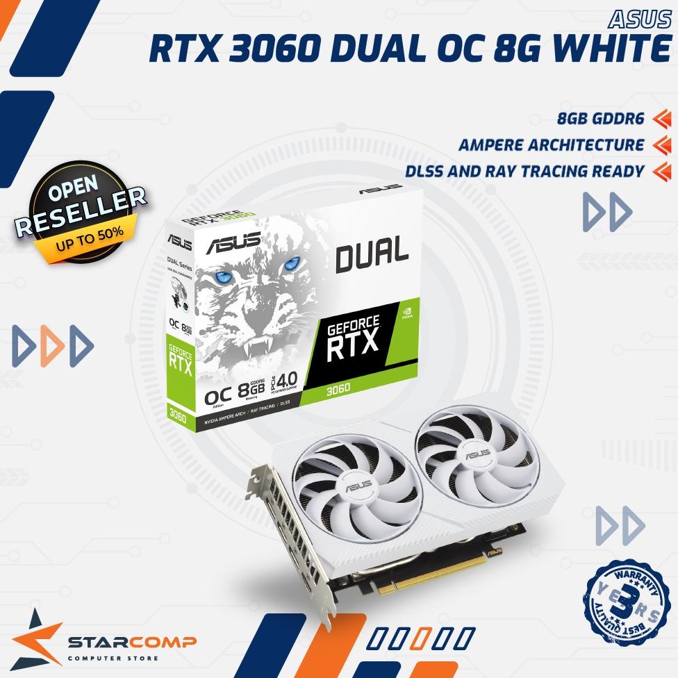ASUS GeForce RTX 3060 DUAL WHITE OC 8GB GDDR6 VGA RTX3060 8G DDR6