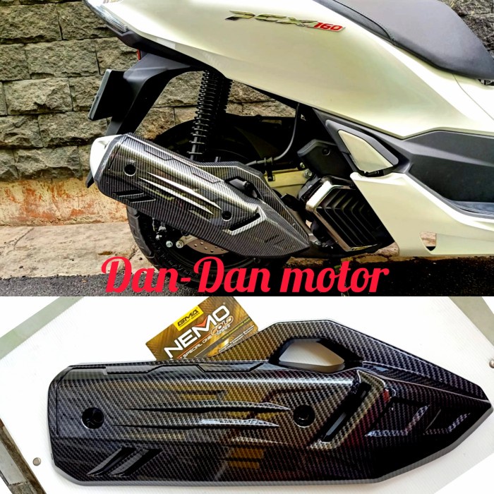 Cover Knalpot Pcx 160 Carbon / Tutup Ini Knalpot Pcx 160 Carbon Nemo