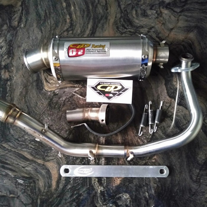 Knalpot Cld Racing Vario 125/150 Type C2 Oval Doff Pipa Atas