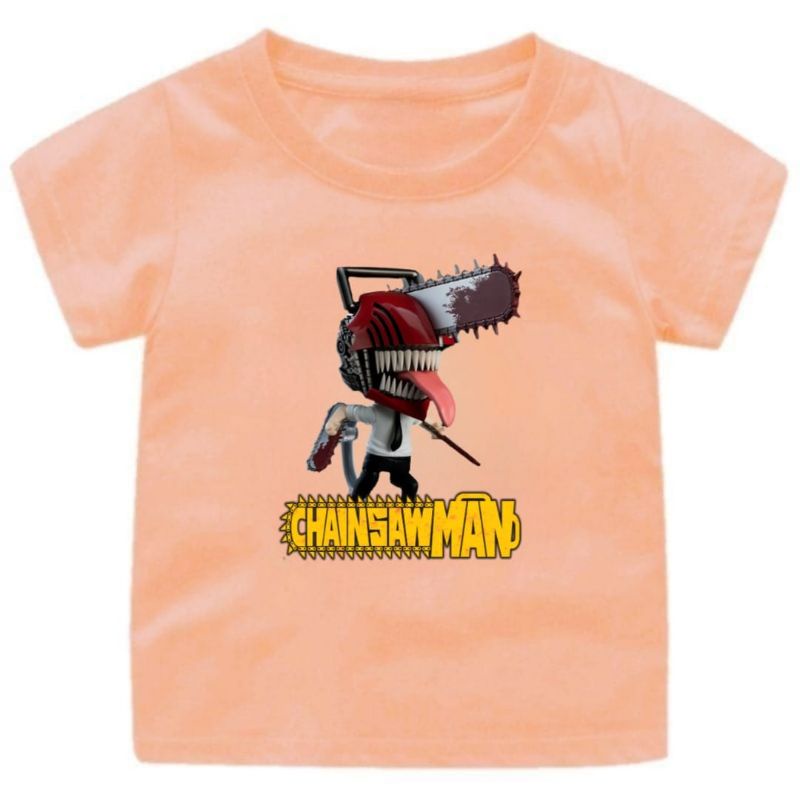 Baju Kaos Anak Laki-Laki  ANIME CHAINSAW MAN/Atasan Kaos Anak Cowok
