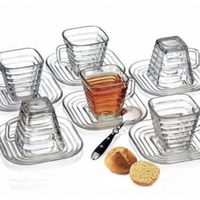 siap kirim] Quadro Gelas Set / TeaCup & Saucer