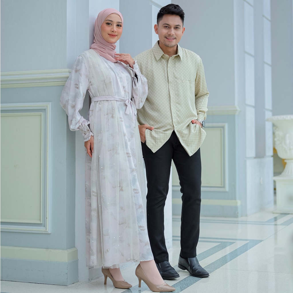 SHAWWAL EID SERIES Couple Pasangan Untuk Lebaran Bahan Armany silk Busui Friendly