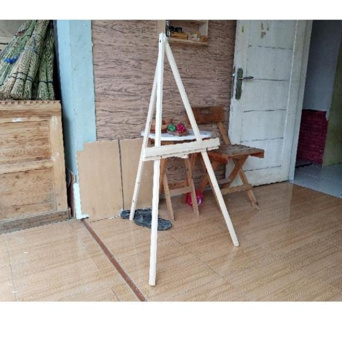 

Terlaris Terlaris.. Standing Kayu Jati Blanda 120X50/ Easel Lukis Tripod/