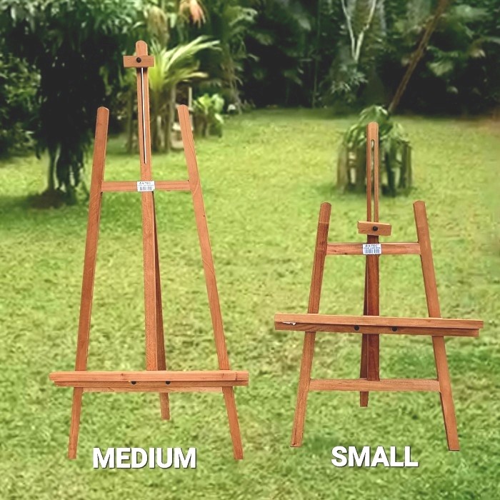 Easel Stand Lukis Kayu Tripod Wooden Easel Kanvas Lukis