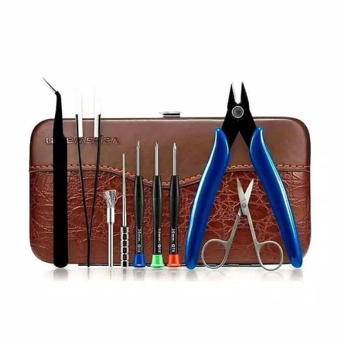 0 PERALATAN VAPOOR ALAT TOOL KIT DOMPET V3 KULIT KOMPLET