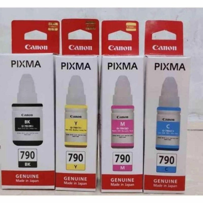 Terlaris 1 Set Tinta Canon Gi 790 Original Printer G1010 G2010 G3010