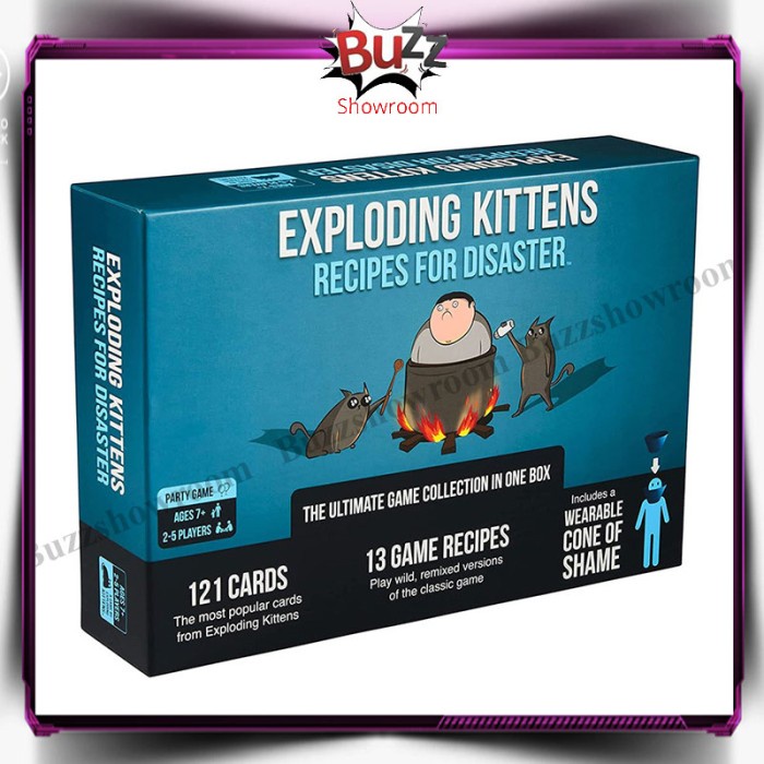 Exploding Kittens : Recipes for Disaster Kitten Board Game Card Games