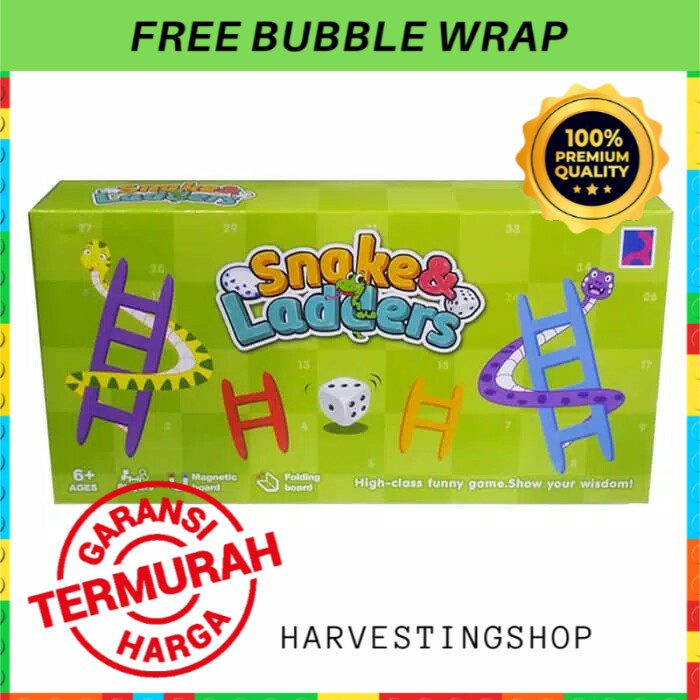 Mainan Ular Tangga Anak Edukasi Laki Laki Perempuan 3 5 6 7 8 9 Tahun