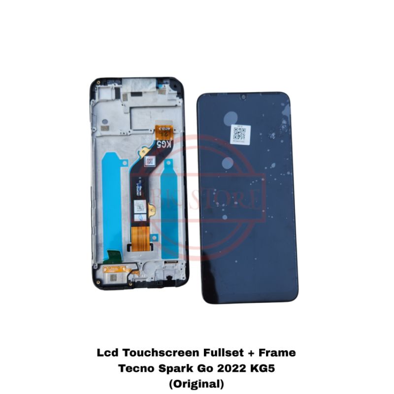 LCD TOUCHSCREEN FULLSET + FRAME TECNO SPARK GO 2022 KG5 ORIGINAL