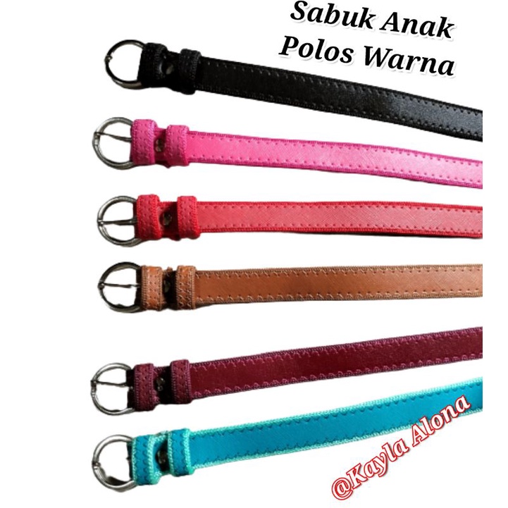 SABUK / IKAT PINGGANG ANAK POLOS WARNA