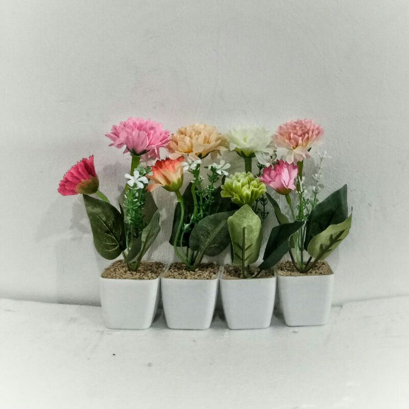 Bunga hias plastik dekorasi bunga artficial bunga krisan bunga hias