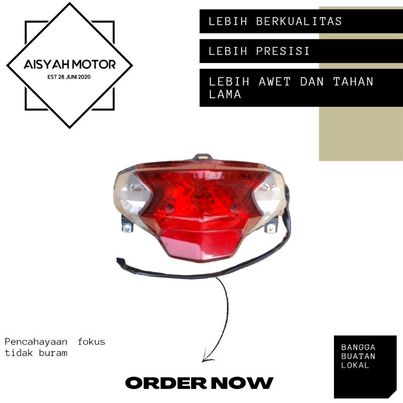 Reflektor Lampu Belakang Honda Beat FI Tahun 2012-2014