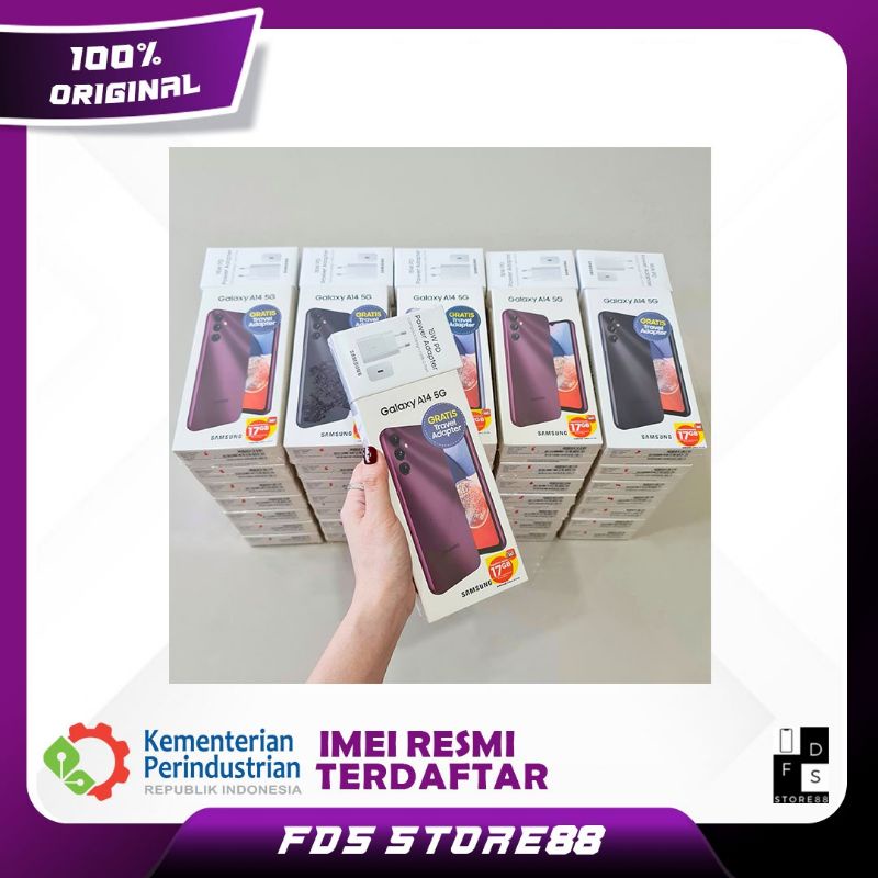 Samsung Galaxy A14 5G 6/128 GB Ram 6 Rom 128 6GB 128GB 4/128 GB Ram 4 4GB Garansi Resmi SEIN