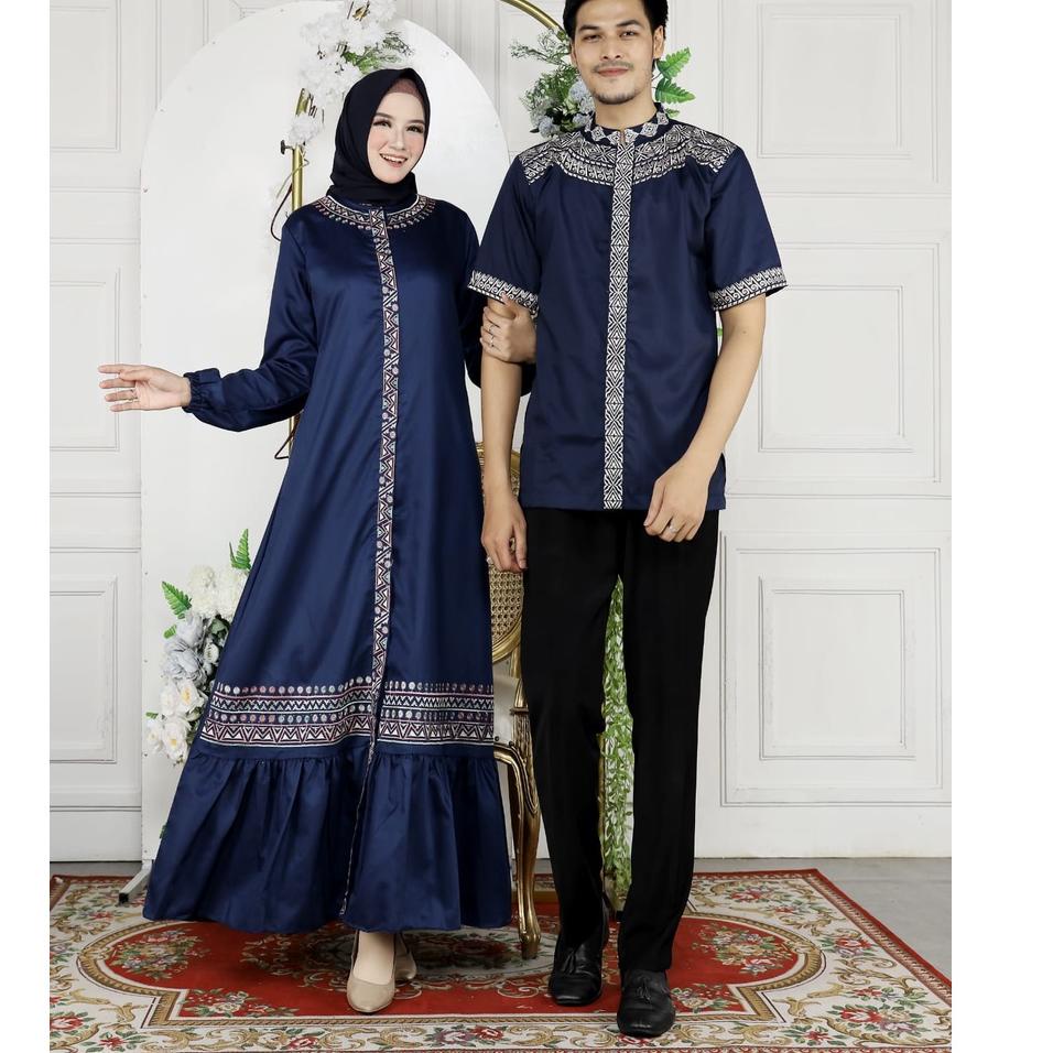 Gamis Couple Raradisa PasanganKekiniian//Gamis Couple Toyobo Bordir Mix Payed Swarowski//Gamis Coupl