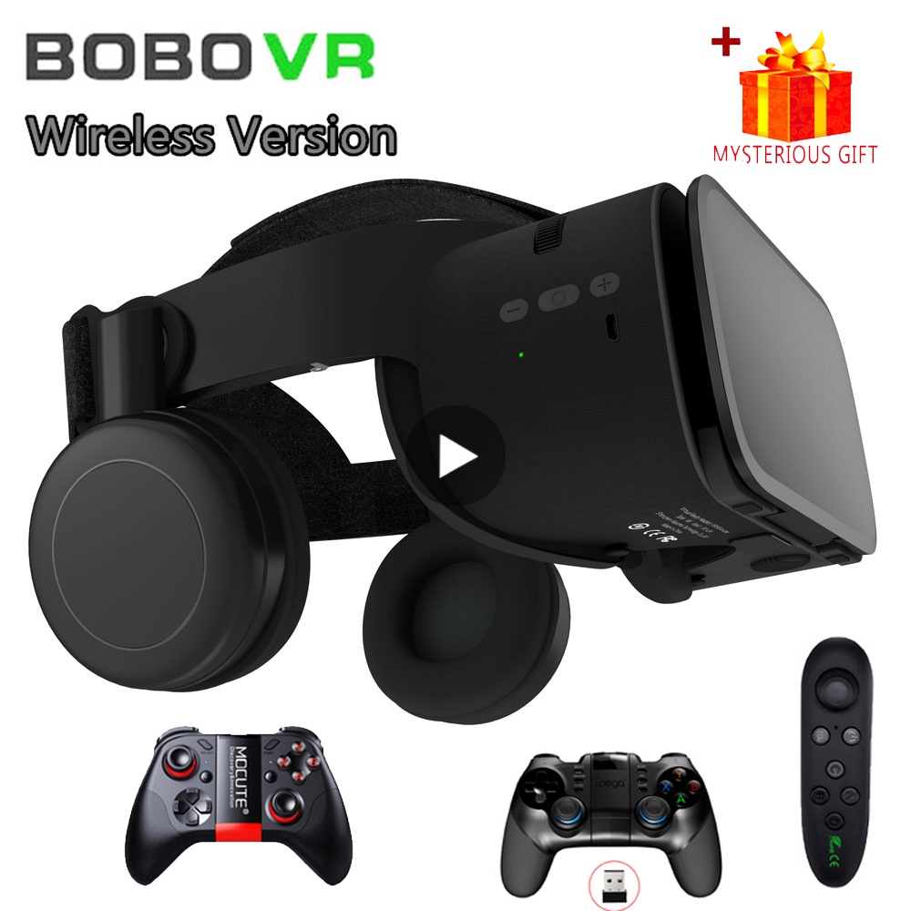 Bobovr Bobo VR Z6 Kendaraan, Headset Bluetooth Realitas Virtual 3D Headset Lensa Kacamata Pintar unt