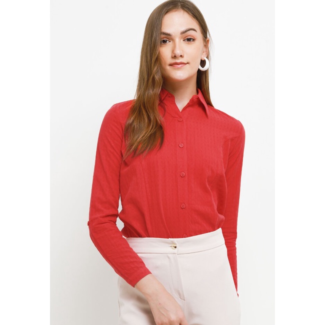 Blouse Wanita REMIX JEANS Original Cewek Urban Kasual Katun Lengan Panjang C089B11 Perempuan