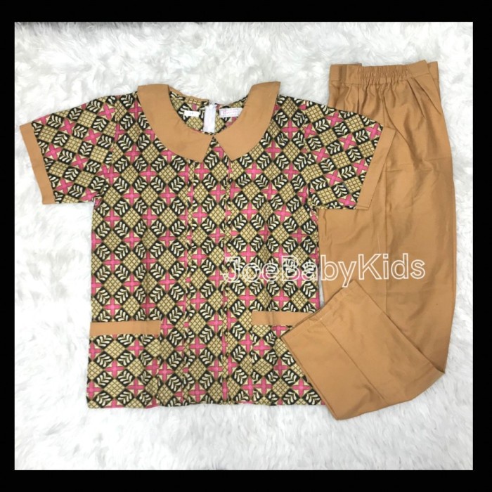 Terlaris Keshwari Seragam Suster Batik / Baju Baby Sitter Batik/Setelan Suster