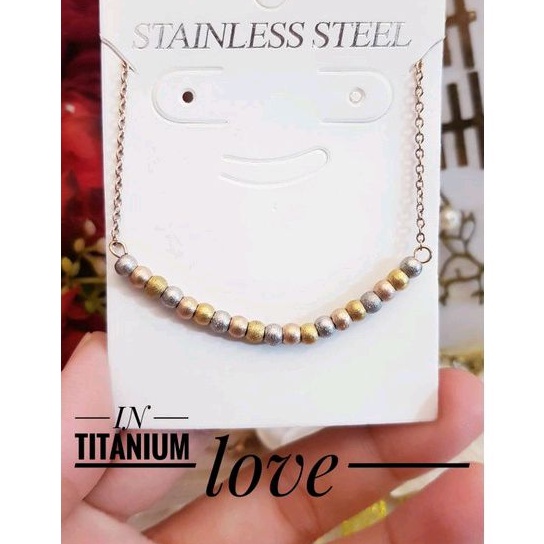 Kalung Titanium Rose gold Boba 0184