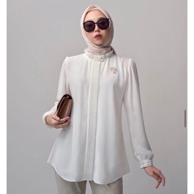 Kemeja Blouse Tunik Opnaisel Polos Shakila Premium Atasan OPNAISEL kem