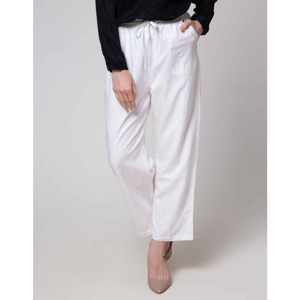 Geela Celana Drawstring White Wanita 116058222