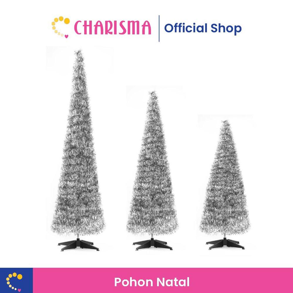 Charisma Pohon Natal Minimalis Silver