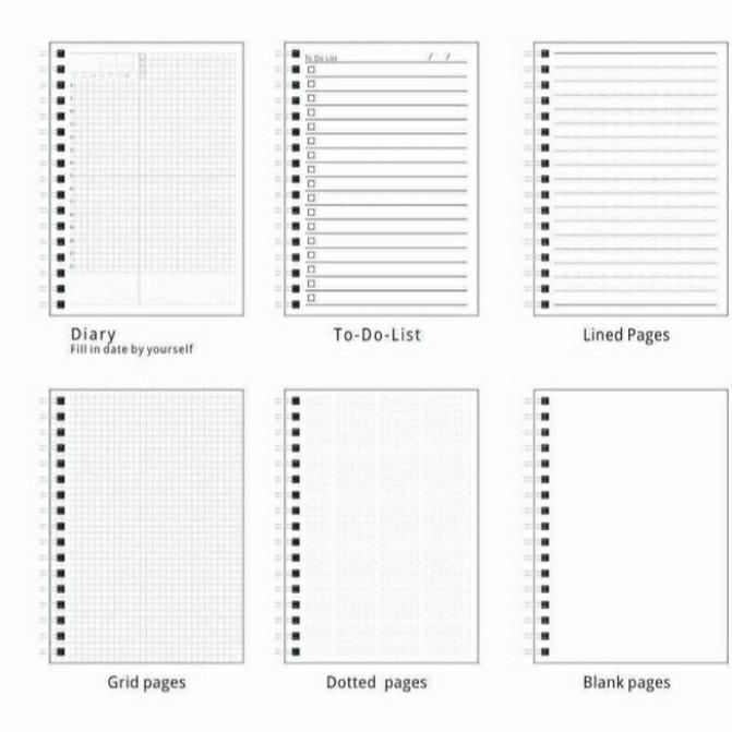 

buku notebook A5 /buku binder catatan A5 (polos,garis2,kota,dan grid )