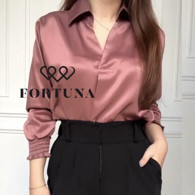 "JTR.8Ap23х" Ruby Top Satin by Fortuna Blouse Satin