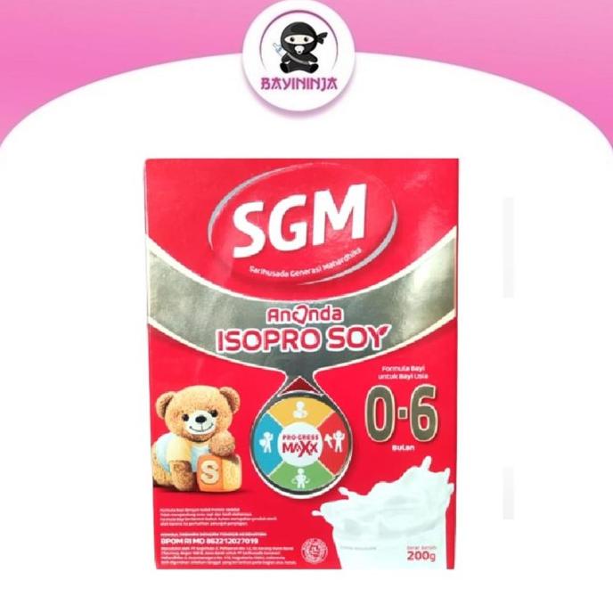 sgm ananda soya 0 - 6 bulan box 200 g susu formula dpb02