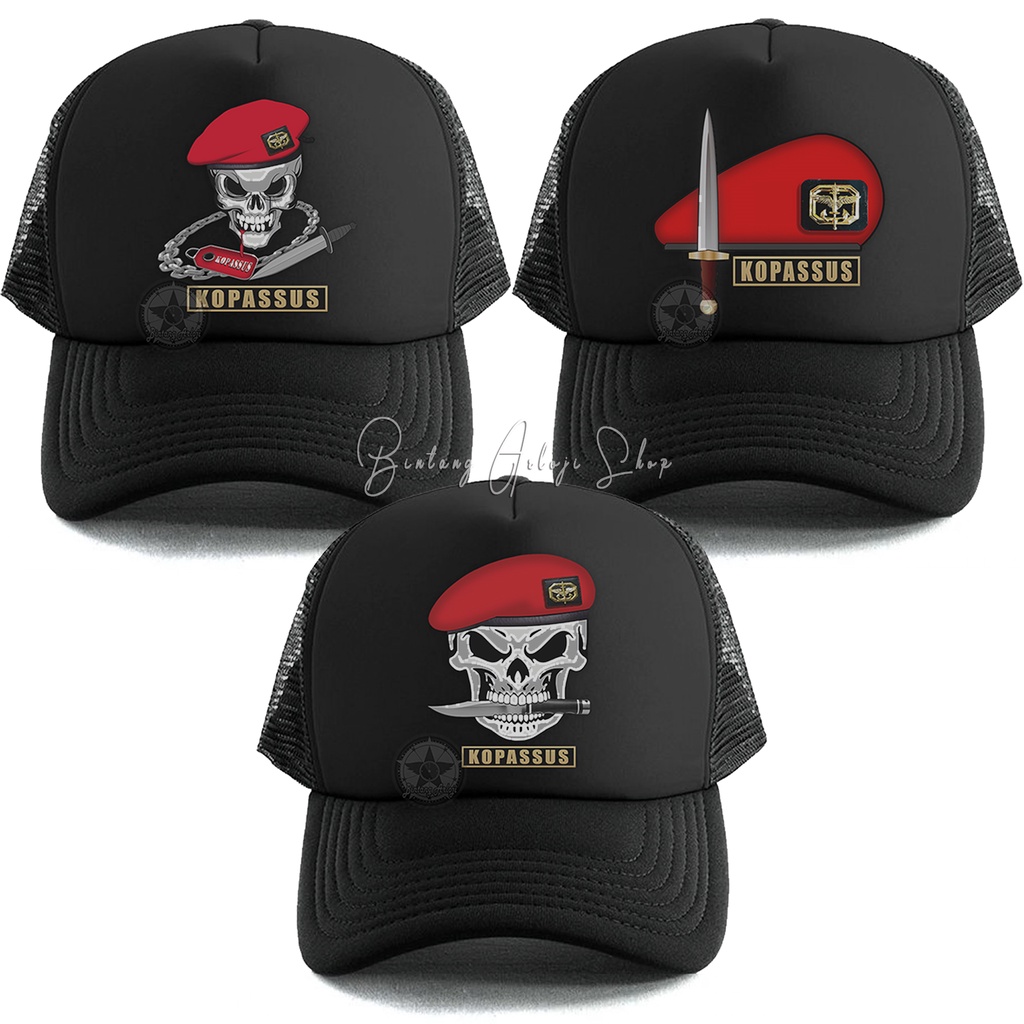 (Exclusive) Topi KOPASSUS TNI - AD Baret Merah Light Gold