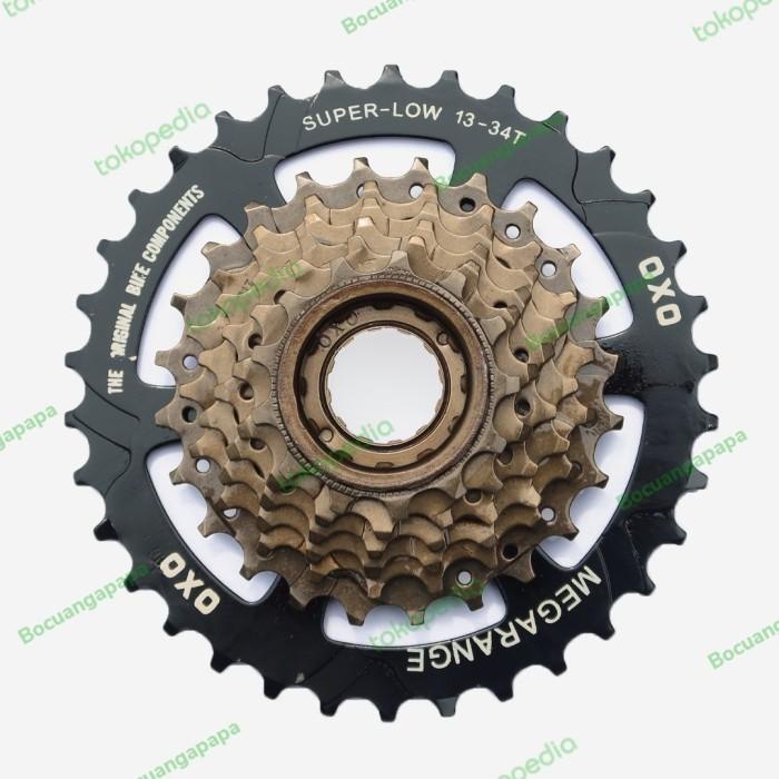 Sprocket Drat ulir Freewheel Megarange OXO 7 speed 13-34T