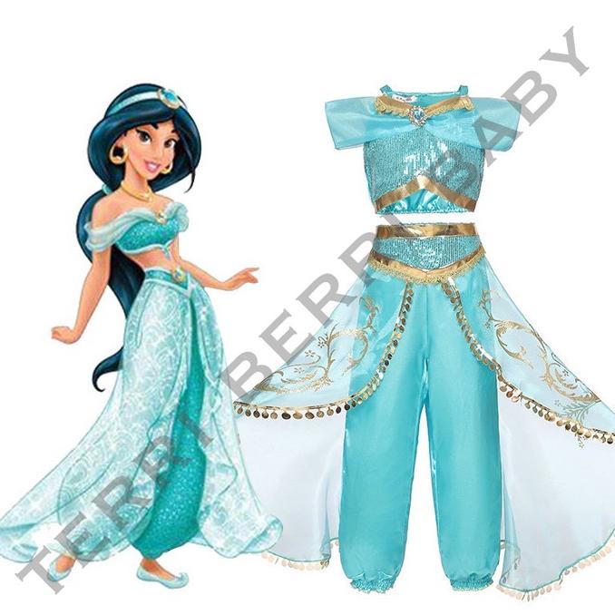 Kostum princess jasmine anak
