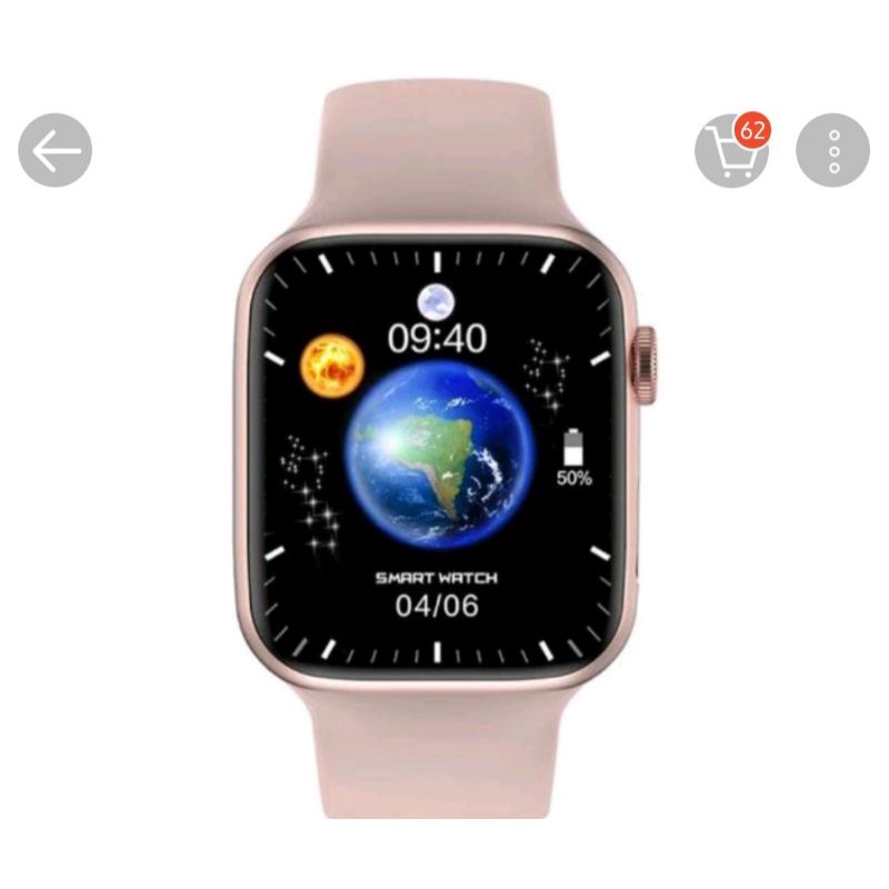 (preloved) IWO PRO W57 SMARTWATCH ORIGINAL Always ON display warna pink