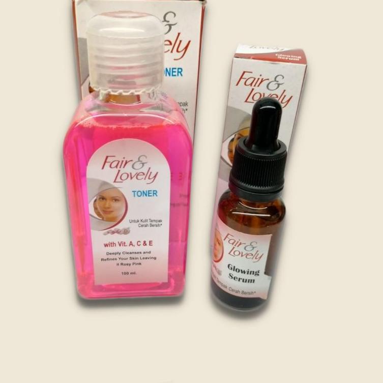 Modis Paket Glowing Fair&Lovely//Toner Fair Lovely+Serum Fair&Lovely//Paket perawatan Wajah Glowing 