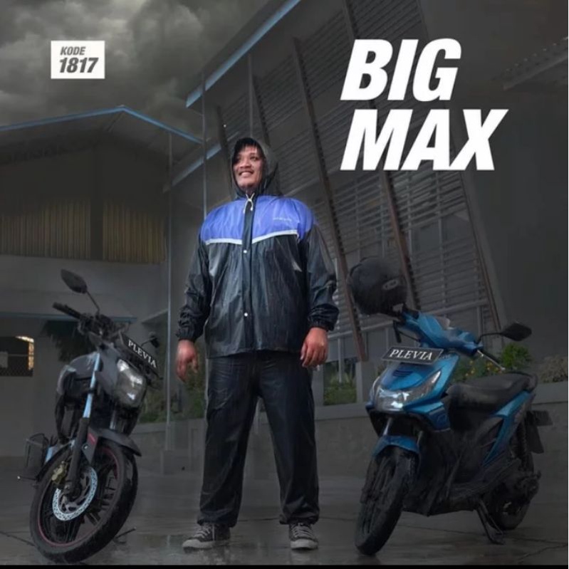 Jas Hujan Super Jumbo Plevia BigMax 1817Jaket Celana Dewasa Pria Wanita XXXL 3XL / Raincoat Big Size Anti Hujan Cewek Cowok Remaja Terbaru Murah Berkualitas Termurah Harga Grosir