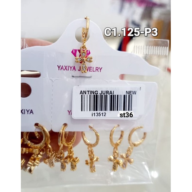 Anting titanium import kode 15 dan anting Salib ,awet,tahan lama