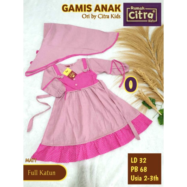 gamis anak original citra kids usia 2 -3thn