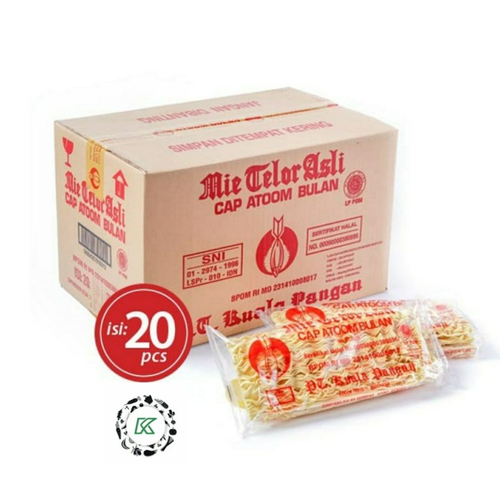

Mie Telur Atoom Bulan 200 gr per dus isi 20