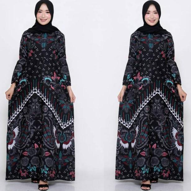 Cuci Gudang Baju Dress Gamis Jumbo Batik Katun Halus Ld: 120