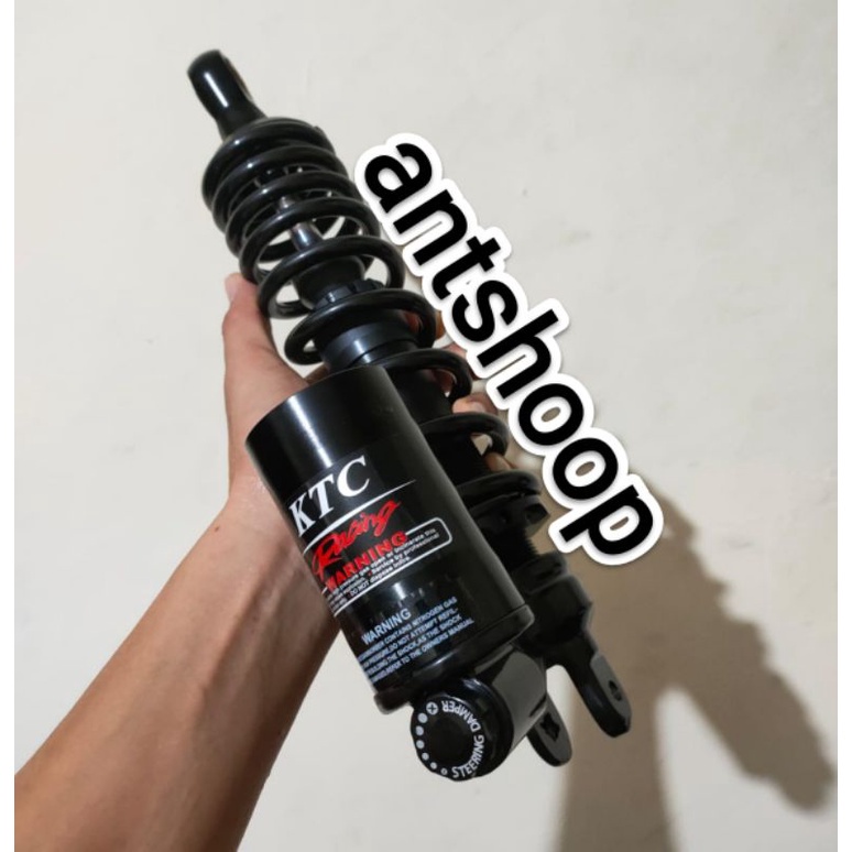 Shockbreaker Matic Single Shock Belakang Tabung Atas Tabung Bawah Copy Ktc Extrme Full Black As Gold