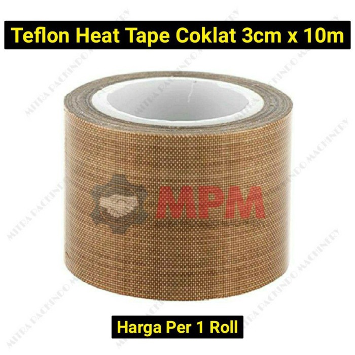 

HARGA DISKON Teflon Heat Tape Coklat 3cm 30mm x 10m - Isolasi Tahan Anti Panas