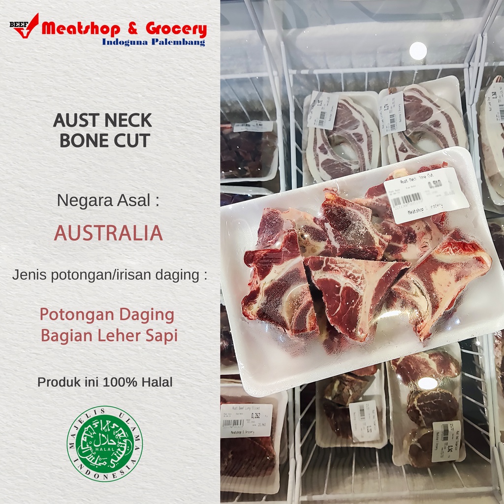 

Aust Neck Bone Cut | Potongan Tulang Leher Sapi 100% Halal - Meatshop Indoguna Palembang