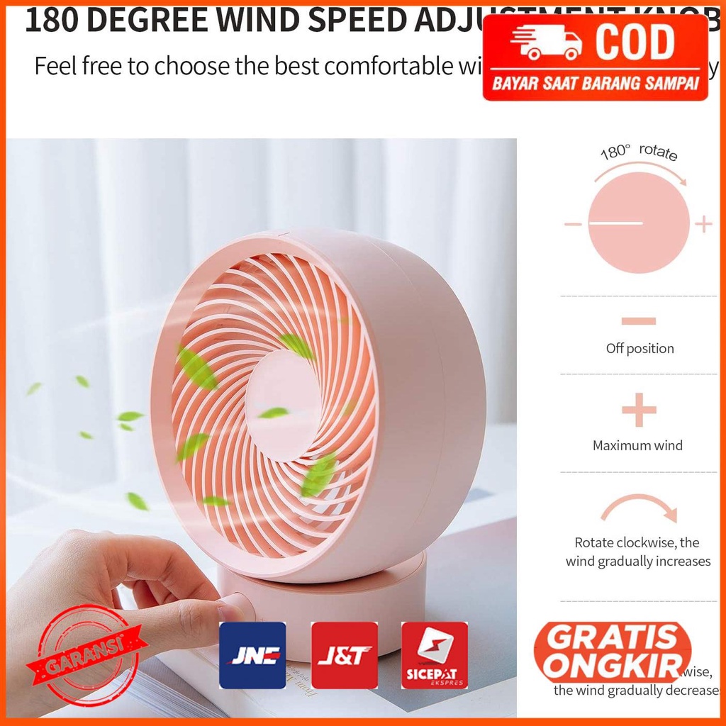 Kipas Mini Meja Desk Fan Adjustable Speed USB 330