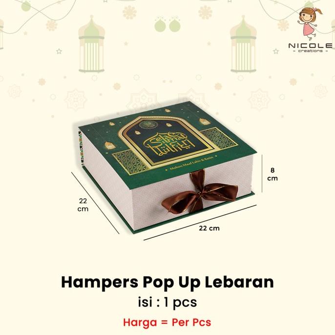 

Hampers Hampers Box Pop Up Lebaran/Box Lebaran Pop Up 22X22X8 Cm Stok Terbatas