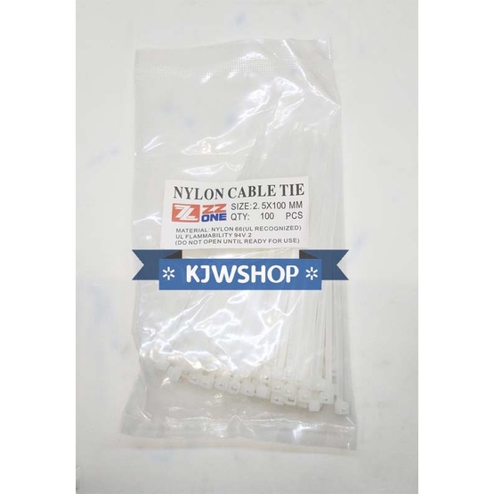 

Kabel Tie Cable Ties Tali Ikat Sabuk Putih 2.5 x 100mm Serut Pengikat murah