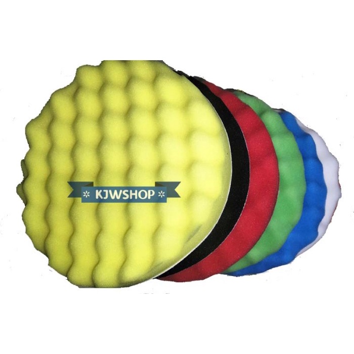 Sponge Wave Foam Velcro Pad 7inch Spon Oren 7" Busa Poles 7 inch Moles murah