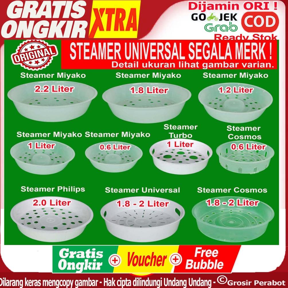 ❤[PROMO MURAH]❤ Steamer Wadah Kukusan Rice Cooker Magic Com Miyako dan Merk Lainnya 0.6 1.0 1.2 1.8 