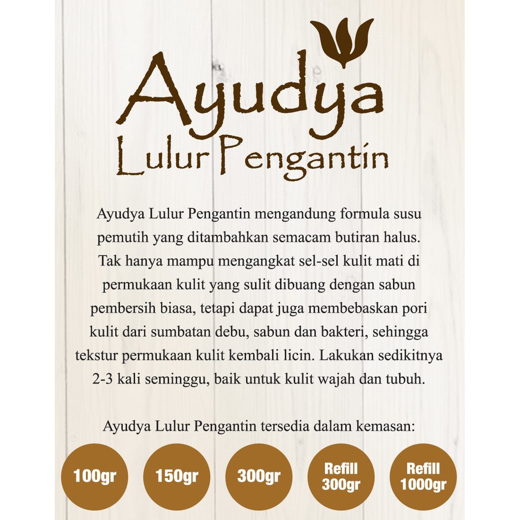 Ayudya Lulur Pengantin Aromatherapy Spa 300 refill