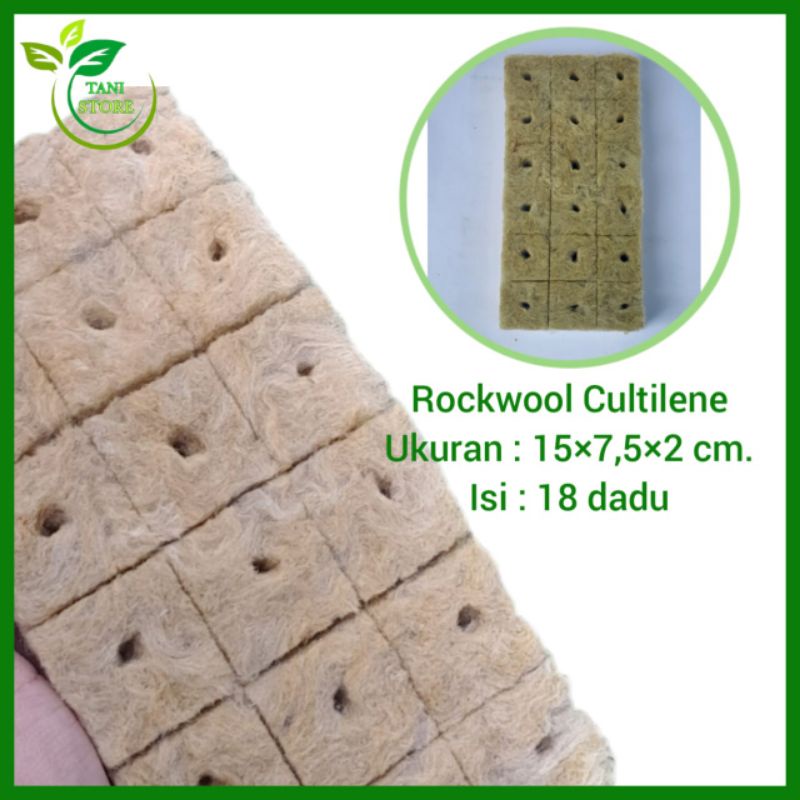 Rockwool cultilene hidroponik 18 dadu
