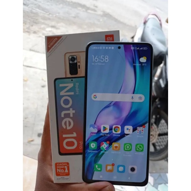 REDMI NOTE 10 PRO RAM 8/128 GB, MUlUS hp Pribadi, Segel, Fulset, Blm ada Lecet